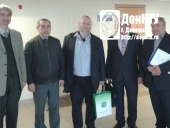 Члены оргкомитета АПСПИ-2017 и доцент ДонНТУ О. И. Федяев (второй слева)