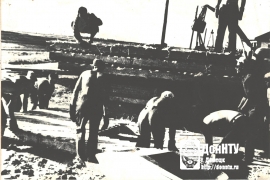 Студ отряд ДПИ на строительных работах в Калмыкии (1974 г.)