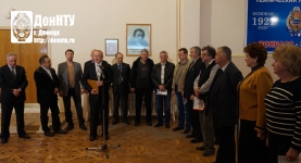 Команда создателей маятника Фуко и организаторы мероприятия