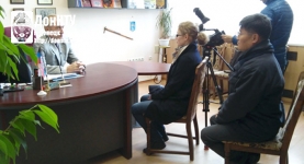 Проректор К. Н. Маренич дает интервью телерадиокомпании KBS